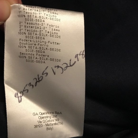 Giorgio Armani Black Silk Asymmetric Double Zip Blazer Size 46 IT - Picture 5 of 5